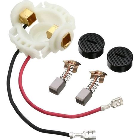 Charbon + Caps + Couvertures + Ensemble de Porte-Balais pour Makita 638921-2 638448-2 CB430 BGA450 BGA452 BJS 160 BJS 161 DGA452REF (1/4)