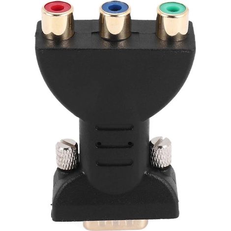 Convertisseur adaptateur vidéo composantes VGA HD 15 broches VGA 3 RCA RGB femelles (1/5)