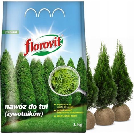 Fertilizante Florovit para tujas, 1 kg en gránulos (1/3)