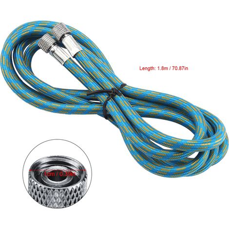 Flexibler, gewebter Airbrush-Schlauch, 1,8 m, Nylon, Kompressoradapter, 1/8"-Drehgelenk