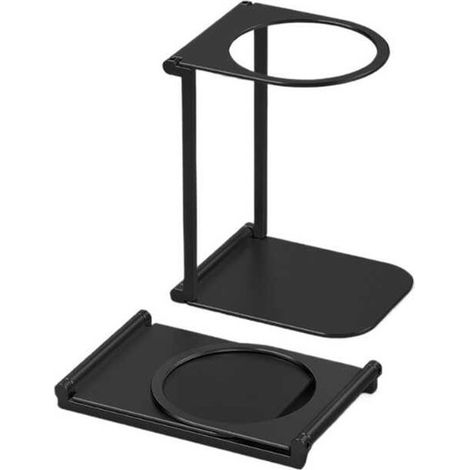 Tragbarer Kaffeemaschinenhalter, Aluminiumlegierung, faltbar, leichtes Zubehör mit Metallrahmen für Outdoor-Kaffeemaschinen - schwarz. (1/4)