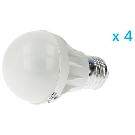 4 PZ Lampade Led E27 Bulbo G55 5W=45W Bianco Freddo