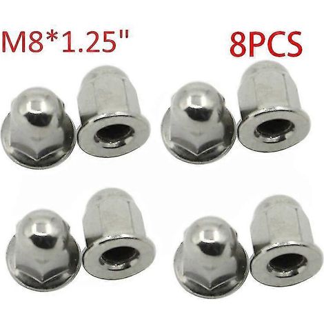 4/8 Stück M6 M8 M10 Gewindebolzenmuttern für Honda Yamaha BMW Größe 6 mm x 1 / 8 mm x 125 / 10 mm x 125 - M8 8 Stück