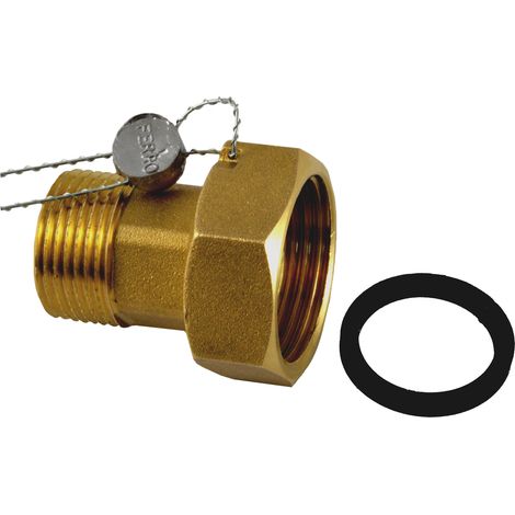 RACCORD À DEMI-VIS POUR COMPTEUR D'EAU 1-2" EN LAITON (1/2)