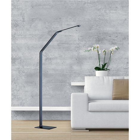 LED Stehleuchte GERI Grau, dimmbar & Lichtfarbe wählbar, Höhe 133cm (1/5)