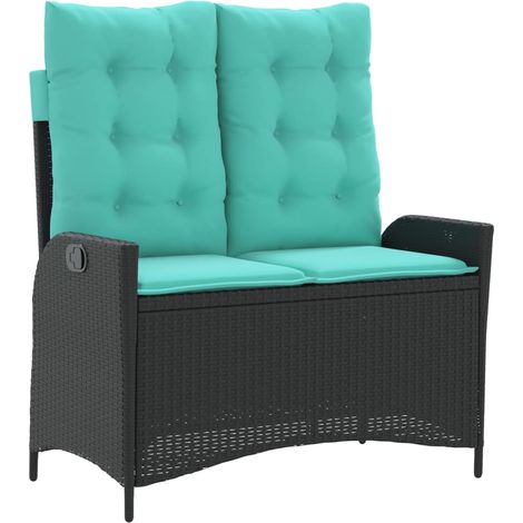 Maison Exclusive - Gartenbank Verstellbar mit Kissen Schwarz Poly