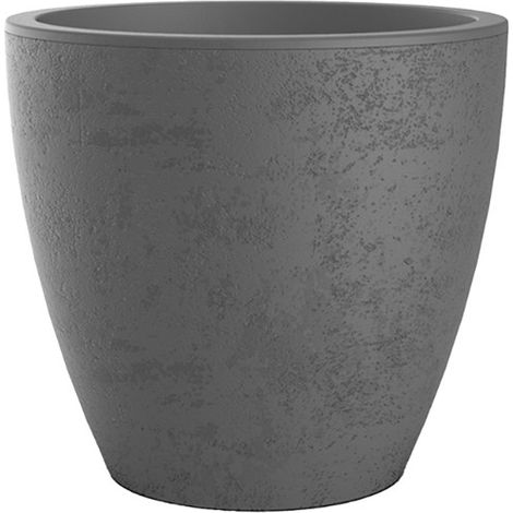 Pot de fleurs conique Basalt Up - Ø 38 x 35 cm - 27 L - Gris anthracite - Eda