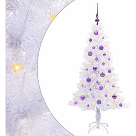 Sapin de Noël artificiel avec 150 LED Blanc 150 cm PVC et Acier CFW905596 (1/5)