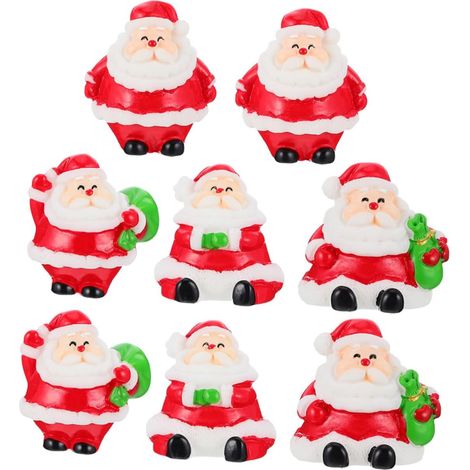 8pièces Lot de Figurines Miniatures De Père Noël Ornements De Noël pour Décoration De Chambre (1/5)