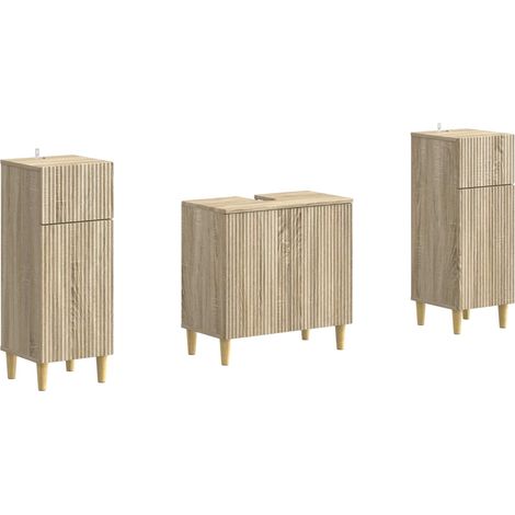 Juego de gabinete de baño de 2 piezas ARNHEM Roble Sonoma vidaXL (1/5)