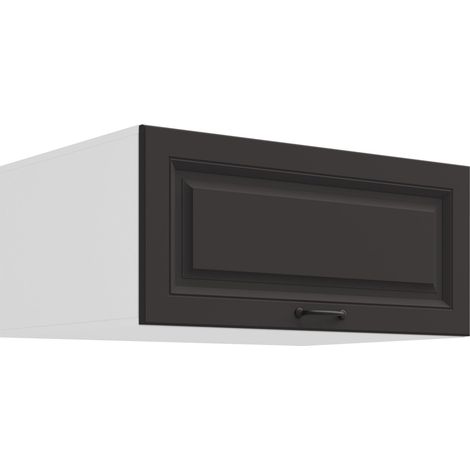 Aufsatzschrank Hochschrank 80 cm STILO Grau + Weiss Küchenzeile Küchenblock Küche Landhaus (1/5)