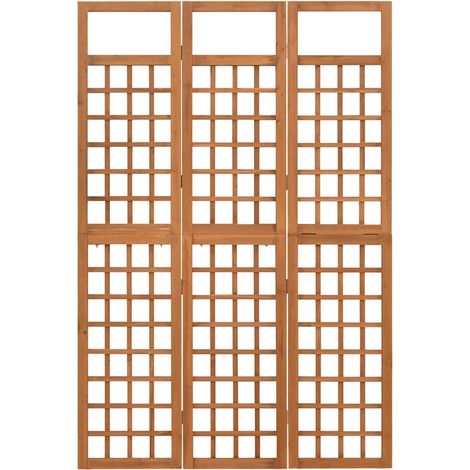 Paravent Cloison de séparation à 3 panneaux, Pour Jardin, Balcon, Terrasse Bois de pin 121x180,5 cm OIB4755E (1/5)