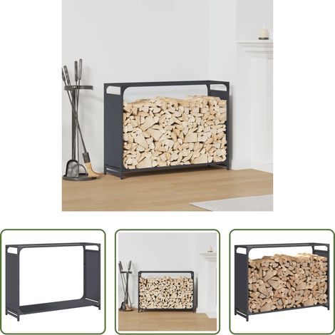 Brennholzregal - Brennholzregal Anthrazit 90x28x65 cm Kaltgewalzter Stahl (1/5)