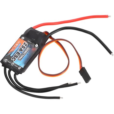 Contrôleur de vitesse électronique (ESC) bidirectionnel sans balais GTSKYTENRC 25A (RCA) de remplacement, compatible avec les voitures, bateaux et hélices sous-marines télécommandés. (1/5)