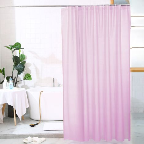 Rideau Douche Rose Clair 180x180cm (1/4)