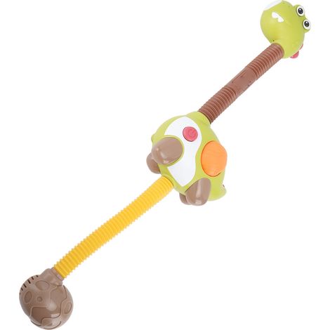 Jouets de bain pour bébé avec ventouses pour pommeau de douche, pompe à jet d'eau dinosaure réglable à 360° (1/5)