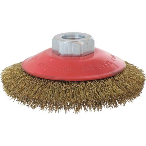 Brosse cuvette - SCID - Fils acier laitonné ondulés - Diamètre 90 mm (1/3)