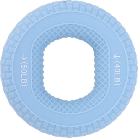 Anneau de renforcement musculaire en silicone pour avant-bras et rééducation - Entraîneur de force de préhension 40-50LB, Bleu (1/5)