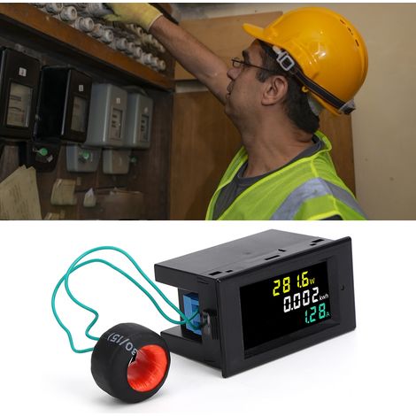 Moniteur de puissance à LED CA, voltmètre numérique multifonctionnel de haute précision, compteur d'énergie et de courant CA 380 V (1/5)
