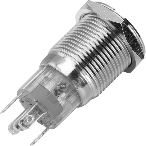Bouton-poussoir - inox LED/momentané/étanche - pour sonnette (1/5)