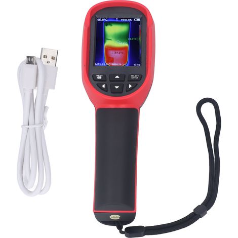 Caméra thermique infrarouge portative avec écran 2,8 pouces, palette de couleurs, suivi des points chauds et froids, outil de mesure de température pour diagnostic électrique et bâtiment (1/5)