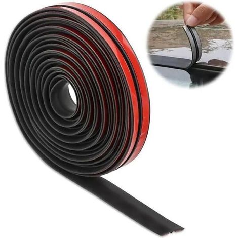 4m Joint Caoutchouc Auto AdhSif Universel,Colle Pare Brise,Joint pare Brise,Bande d'TanchIt,Noir Joint Porte Voi JOINT D'ETANCHEITE (1/4)