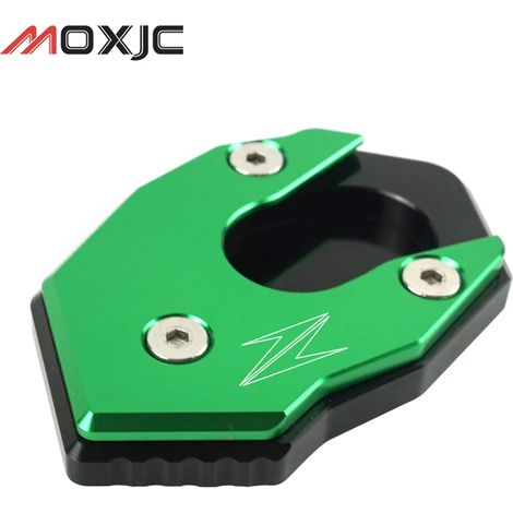 (Vert) Extension de support d'agrandisseur de béquille de plaque de protection de pied latéral compatible pour KAWASAKI Z1000 Z1000SX Z100R Z900 Z900RS Z800 Z650 ZX10R ZX6R maxpower (1/3)