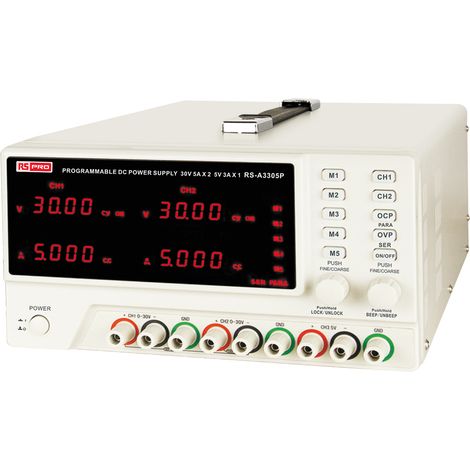 Alimentation de laboratoire, 0 30V, 0 5 (Adjustable) A, 3 (Fixed) A, 3 sorties ( Prix pour 1 )
