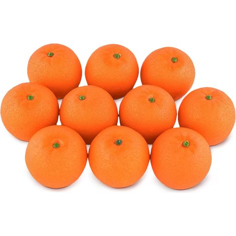 10 Oranges artificielles, design réaliste, matériau écologique, décoration cuisine maison fête (1/5)