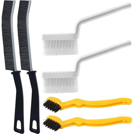 Pack of 6 Stiff Bristle Grout Brush Bathroom Tiles, Cleaning Brush with 3 Styles, Joint Brush Bathroom, Corner Cleaning Brush, Joint Cleaner for Deep Cleaning of Kitchen, Toilet, Window (1/5)