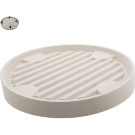 Chariot à roulettes beige pour pots de fleurs, diamètre intérieur 22.3 cm, pour intérieur et extérieur, 1 pièce (1/5)