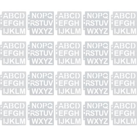 20Pcs Painting Template Hollow Letter Pattern Stippling Drawing Mouldboard Auxiliary Tool (1/5)