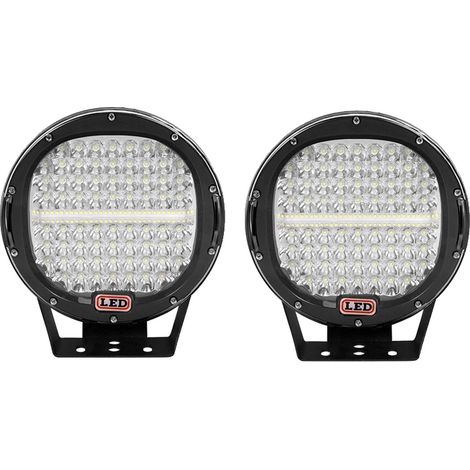 Luz de trabajo LED, alto rendimiento, diseño duradero, 2 unidades negras (1/2)