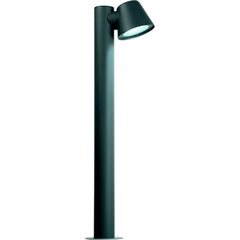 Paletto per esterni MALTA in alluminio Antracite e diffusore in vetro H70 cm (1/2)