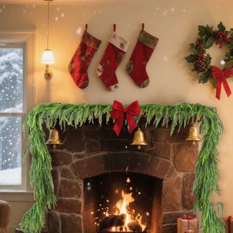 Guirlande En Plastique - 270 Cm - Pour Décoration Intérieure Et Extérieure - Guirlande De Pin Artificiel - 1 Pièce (1/5)