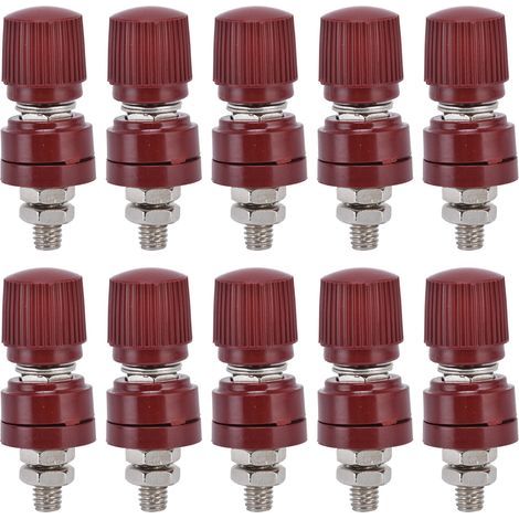 Lot de 10 borniers pour régulateur de tension, bornes de raccordement pour onduleur, vis M6 32 mm, 333 44 mm L 0V-380VRed (1/5)