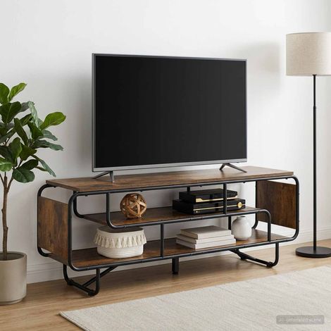 vidaXL Supporto TV 140 x 36 x 45 cm Rovere Fumo Legno ingegnerizzato