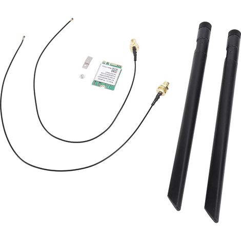 Carte WiFi 6 M.2 Double Bande avec BT5.2 pour Une Connexion Réseau Rapide et Stable, Adaptée à Un Usage Domestique Multi-appareils (Antennes externes) (1/5)