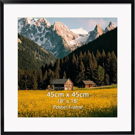 Cadre Photo 45x45 avec Passe-Partout pour Placer 35x35 CM ou 45x45 CM Photo pour Accrocher au Mur (1/5)