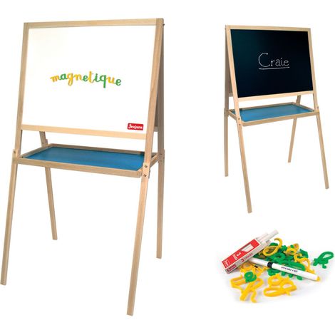 Jeujura - Tableau Double face Creatifs en Bois craies + feutres (1/3)