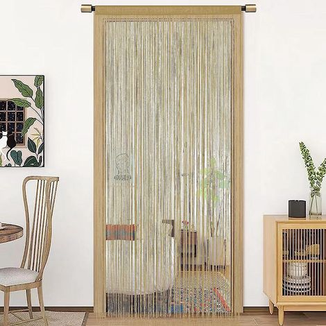 1 Pice Rideau De Porte Franges 100x200cm (champagne), Dcorations De Fentres, Sparations De Pices, Dcorations De Pices, Rideaux Simples (1/4)