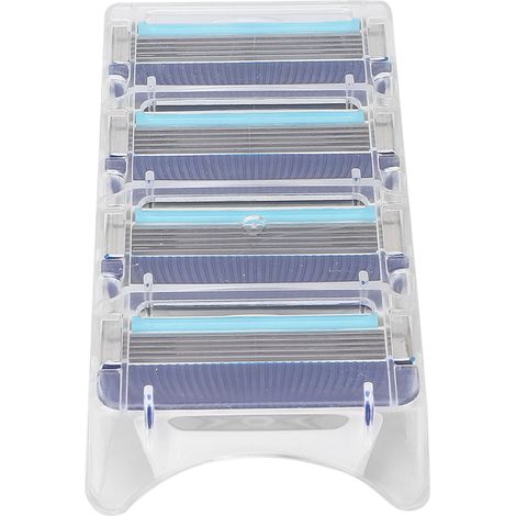 Lot de 4 lames de rasoir homme rétro, compatible 5 couches, recharges pour rasoir (1/5)