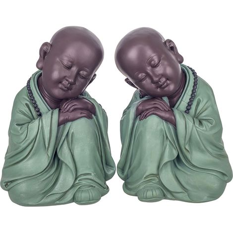 Signes Grimalt Buddha -Figurenfiguren Abbildung Monk 2 Einheiten Buddhas Green 19x20x29cm 26645