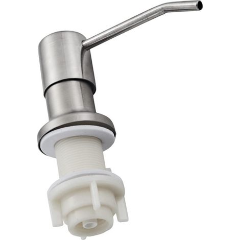 Distributeur Savon Cuisine Encastrable en Acier Inoxydable Distributeur Liquide Vaisselle pour éVier Bain 120 cm et 3 Bouchons Argenté (1/5)