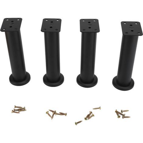 Yosoo Health Gear 4PCS Pied de Meuble Réglable 18-30cm pour Étagères de Cuisine, Canapé, Table, Chaise, Bureau, Placard, Support Poids 600LB, Pieds de Meuble de Salle de Bain Pied (1/2)