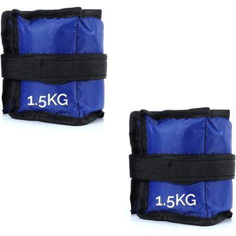 Pesi Polsi e Caviglie Wrist/Ankle Weights (2 x 1.5 kg) Polsiere Cavigliere con Cinturino Regolabile (1/3)