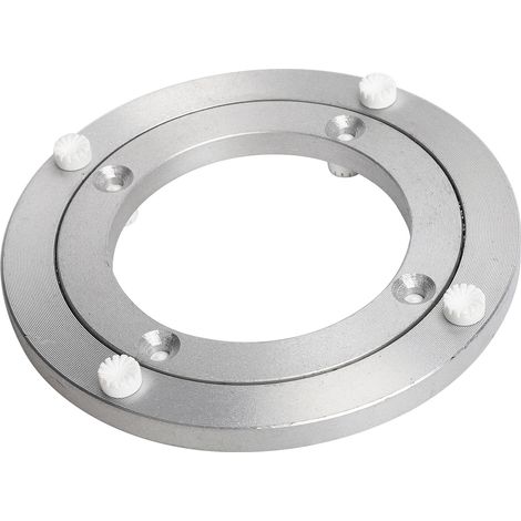 Plateau tournant silencieux amélioré en alliage d'aluminium, stable et antidérapant pour table à manger (5,5 pouces)