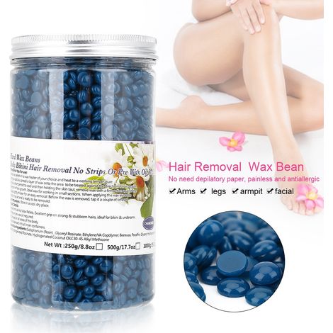 Cire dépilatoire chaude en grains, soin du corps, maillot, jambes, 500 g, à la camomille (1/5)