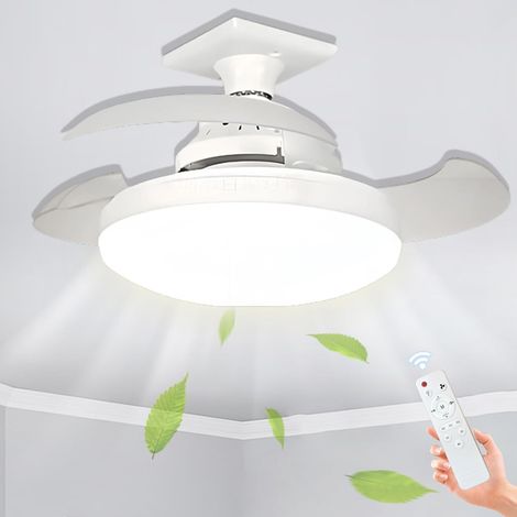 Bardusch-Ventilateur de Plafond avec Lumière et Télécommande LED 4 Vitesses Ventilateur Plafond Silencieux, Dimmable 3000K-6500K Ventilateur Plafond pour (1/5)