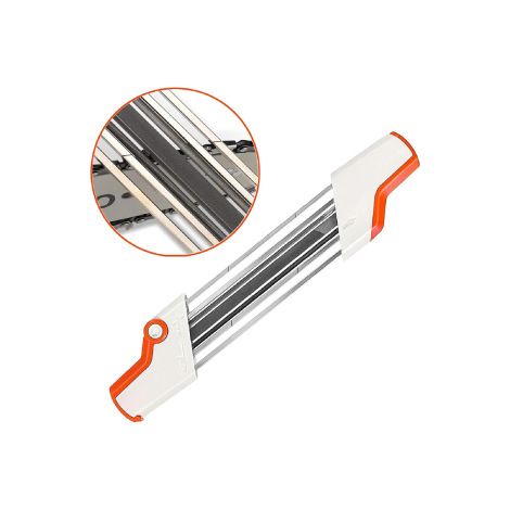 Affûteuse 2 en 1 pour chaîne de tronçonneuse – Lime guide 13/64” – Outil de réaffûtage pour élagueuse et scie